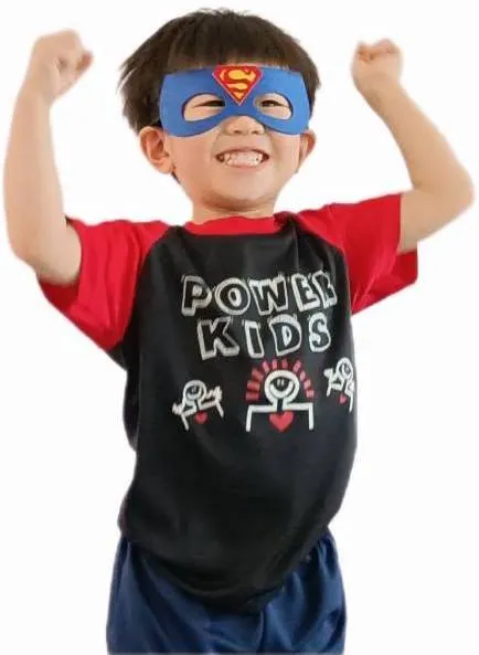 Two PowerKids students on a toy telephone, with a speech bubble reading: Register now for 2025!